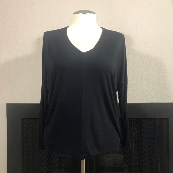 Banana Republic Black 3/4 Dolman Open Sleeve T-Shirt size L - Picture 1 of 9